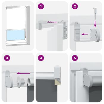 Verdunkelungsrollo Kaffeebraun 165x150 cm Stoffbreite 161,6 cm
