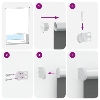 ARDEBO.de - Verdunkelungsrollo Kaffeebraun 130x175 cm Stoffbreite 126,6 cm