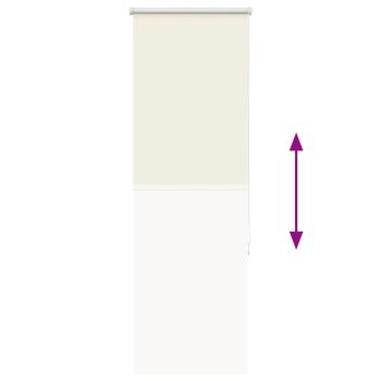 Verdunkelungsrollo Cremeweiß 40x130cm Stoffbreite 35,7 cm