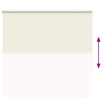 Verdunkelungsrollo Cremeweiß 155x150cm Stoffbreite 151,6cm