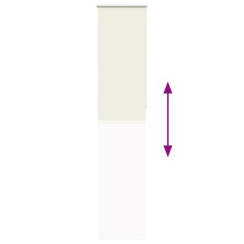 Verdunkelungsrollo Cremeweiß 50x210cm Stoffbreite 45,7 cm