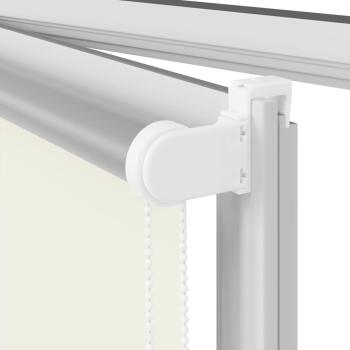 Verdunkelungsrollo Cremeweiß 120x175cm Stoffbreite 116,6cm