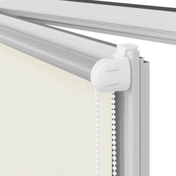 ARDEBO.de - Verdunkelungsrollo Cremeweiß 115x210cm Stoffbreite 110,7cm