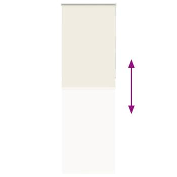 Verdunkelungsrollo Cremeweiß 70x230cm Stoffbreite 65,7 cm