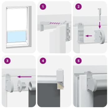 Verdunkelungsrollo Rot 125x150cm Stoffbreite 121,6cm Polyester