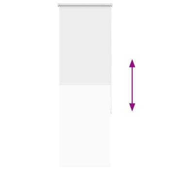 Verdunkelungsrollo Weiß 40x130cm Stoffbreite 35,7 cm Polyester