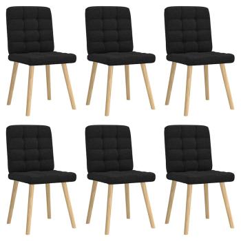 ARDEBO.de - Esszimmerstühle 6 Stk. Schwarz Stoff