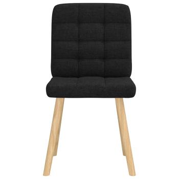 Esszimmerstühle 6 Stk. Schwarz Stoff