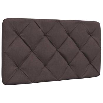 Bett mit Matratze Dunkelbraun 90x200 cm Stoff