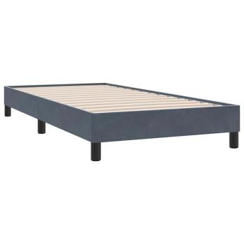 Boxspringbett mit Matratze Dunkelgrau 80x210 cm Samt