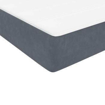 Boxspringbett mit Matratze Dunkelgrau 80x210 cm Samt