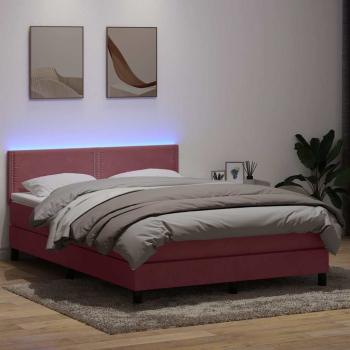 ARDEBO.de - Boxspringbett mit Matratze Rosa 160x220 cm Samt