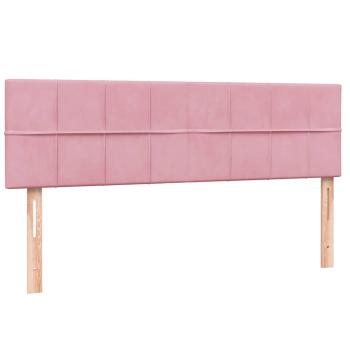 Boxspringbett mit Matratze Rosa 140x210 cm Samt