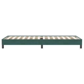Boxspringbett ohne Matratze Dunkelgrün 90x220 cm Samt