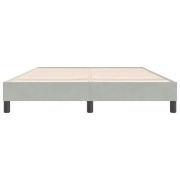 Boxspringbett ohne Matratze Hellgrau 160x220 cm Samt