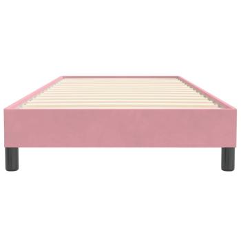 Boxspringbett ohne Matratze Rosa 100x220 cm Samt
