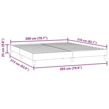 Boxspringbett ohne Matratze Dunkelblau 200x210 cm Samt