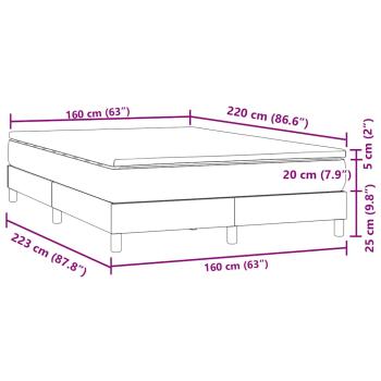 Boxspringbett mit Matratze Rosa 160x220 cm Samt