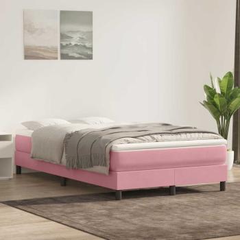 ARDEBO.de - Boxspringbett ohne Matratze Rosa 120x220 cm Samt