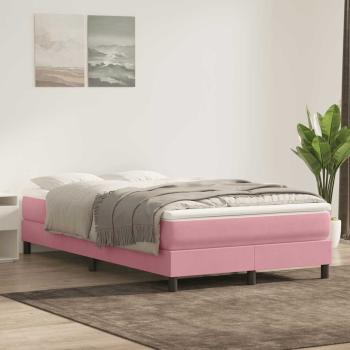 ARDEBO.de - Boxspringbett mit Matratze Rosa 120x220 cm Samt