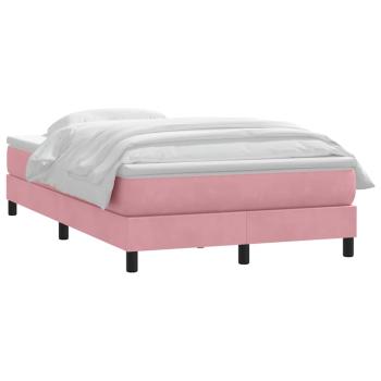 Boxspringbett mit Matratze Rosa 120x220 cm Samt