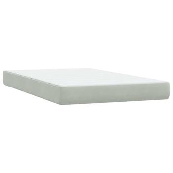 Boxspringbett mit Matratze Hellgrau 120x220 cm Samt
