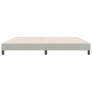Boxspringbett ohne Matratze Hellgrau 180x220 cm Samt