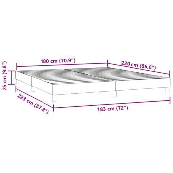 Boxspringbett ohne Matratze Hellgrau 180x220 cm Samt