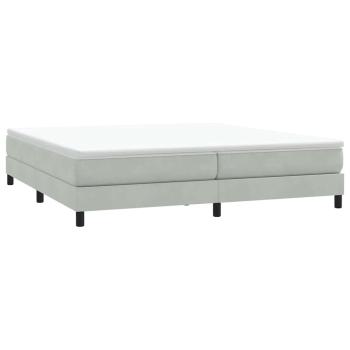 Boxspringbett ohne Matratze Hellgrau 200x220 cm Samt