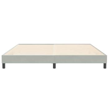 Boxspringbett ohne Matratze Hellgrau 200x220 cm Samt