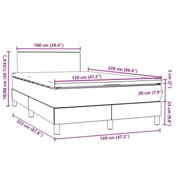 Boxspringbett mit Matratze Rosa 120x220 cm Samt