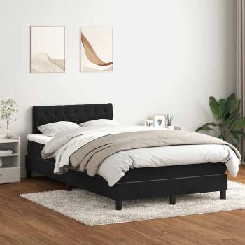 ARDEBO.de - Boxspringbett mit Matratze Schwarz 120x210 cm Samt