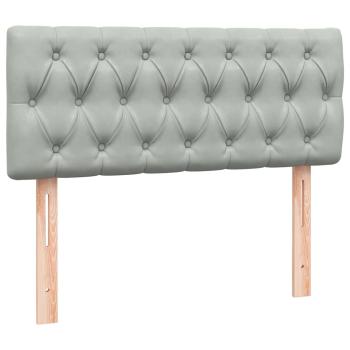 Boxspringbett mit Matratze Hellgrau 120x210 cm Samt