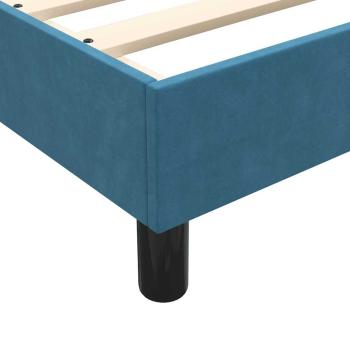 Boxspringbett ohne Matratze Dunkelblau 100x220 cm Samt