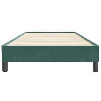 Boxspringbett ohne Matratze Dunkelgrün 80x220 cm Samt