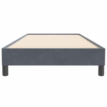 Boxspringbett ohne Matratze Dunkelgrau 80x220 cm Samt