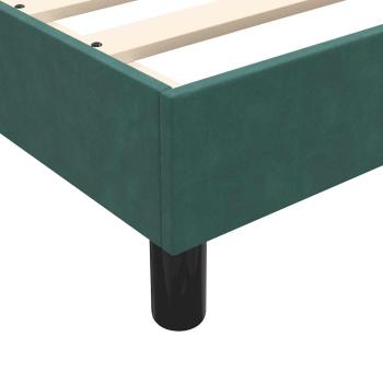 Boxspringbett ohne Matratze Dunkelgrün 200x210 cm Samt