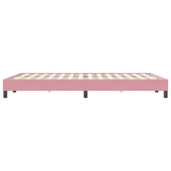 ARDEBO.de - Boxspringbett ohne Matratze Rosa 140x220 cm Samt