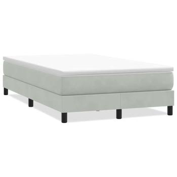 Boxspringbett ohne Matratze Hellgrau 120x220 cm Samt