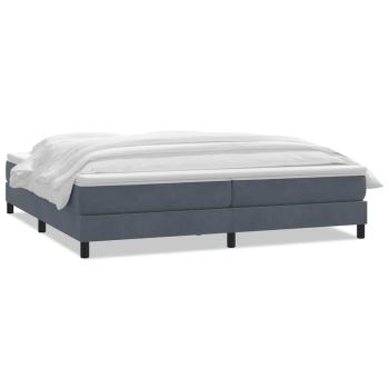 Boxspringbett mit Matratze Dunkelgrau 180x210 cm Samt