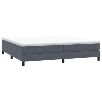 Boxspringbett mit Matratze Dunkelgrau 180x210 cm Samt