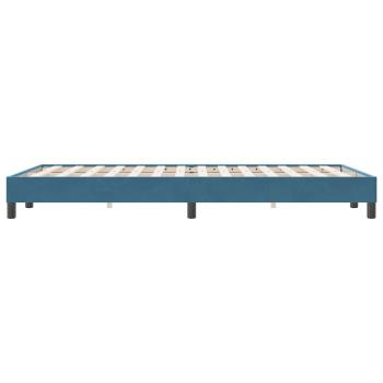 Boxspringbett ohne Matratze Dunkelblau 120x220 cm Samt