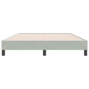 Boxspringbett ohne Matratze Hellgrau 140x220 cm Samt