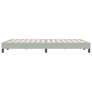 Boxspringbett ohne Matratze Hellgrau 140x220 cm Samt