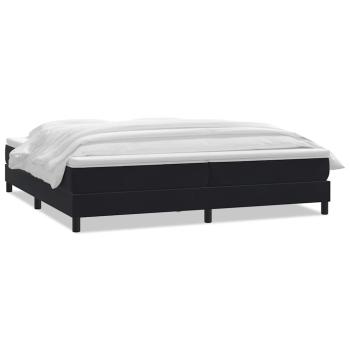 Boxspringbett mit Matratze Schwarz 180x220 cm Samt