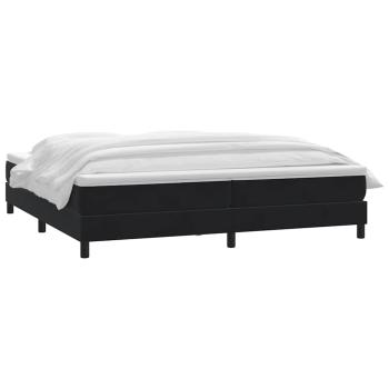 Boxspringbett mit Matratze Schwarz 180x220 cm Samt