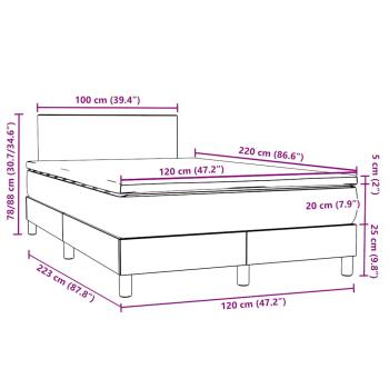Boxspringbett mit Matratze Schwarz 120x220 cm Samt