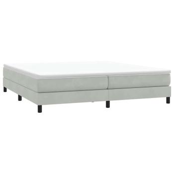 Boxspringbett ohne Matratze Hellgrau 200x210 cm Samt