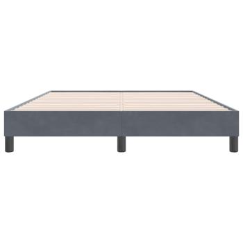 Boxspringbett ohne Matratze Dunkelgrau 140x220 cm Samt