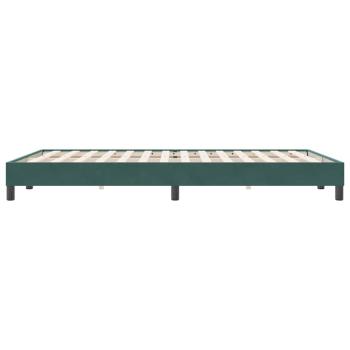 ARDEBO.de - Boxspringbett ohne Matratze Dunkelgrün 140x220 cm Samt